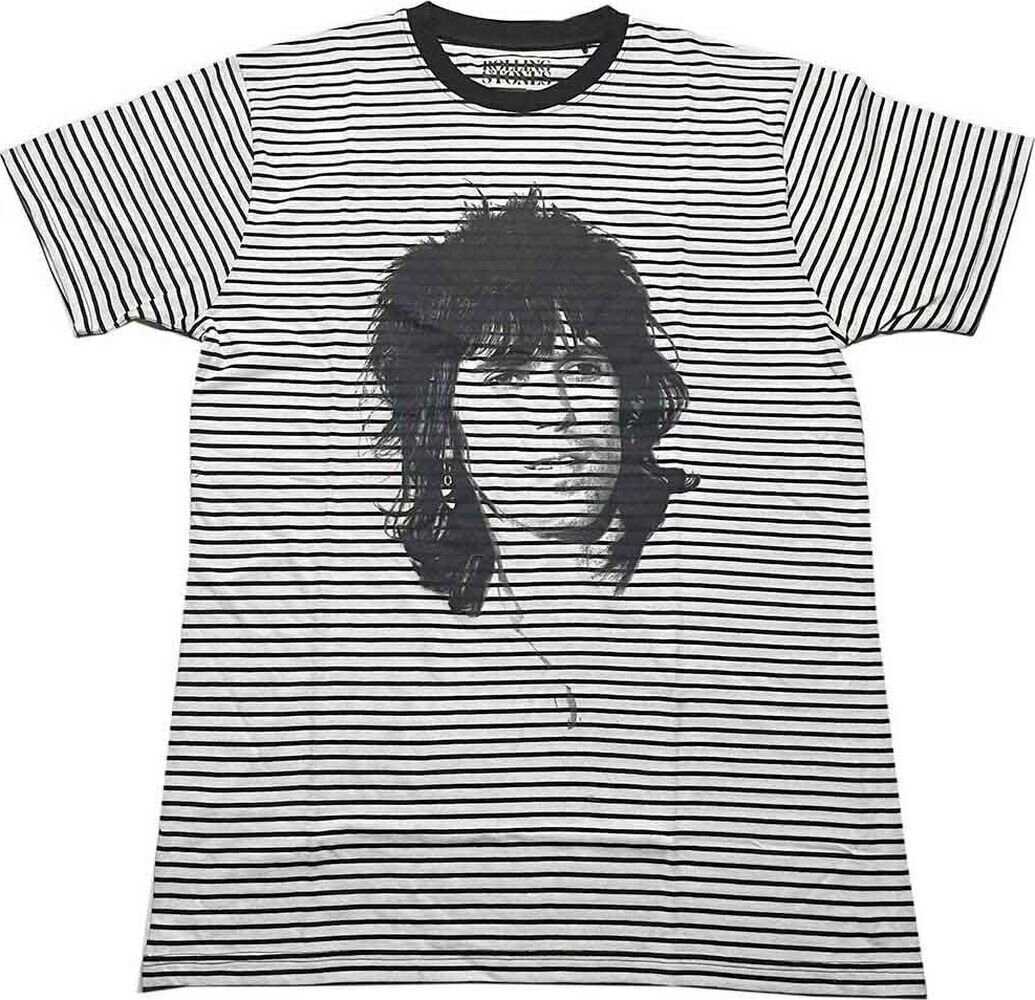 Tričko The Rolling Stones Keith (Striped) Black & White 2XL Tričko