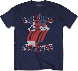 T-Shirt The Rolling Stones British Flag Tongue Navy Blue L T-Shirt