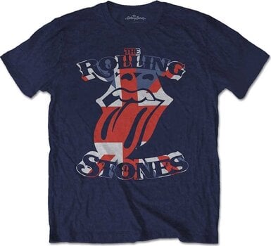 T-shirt The Rolling Stones British Flag Tongue Navy Blue 2XL T-shirt - 1