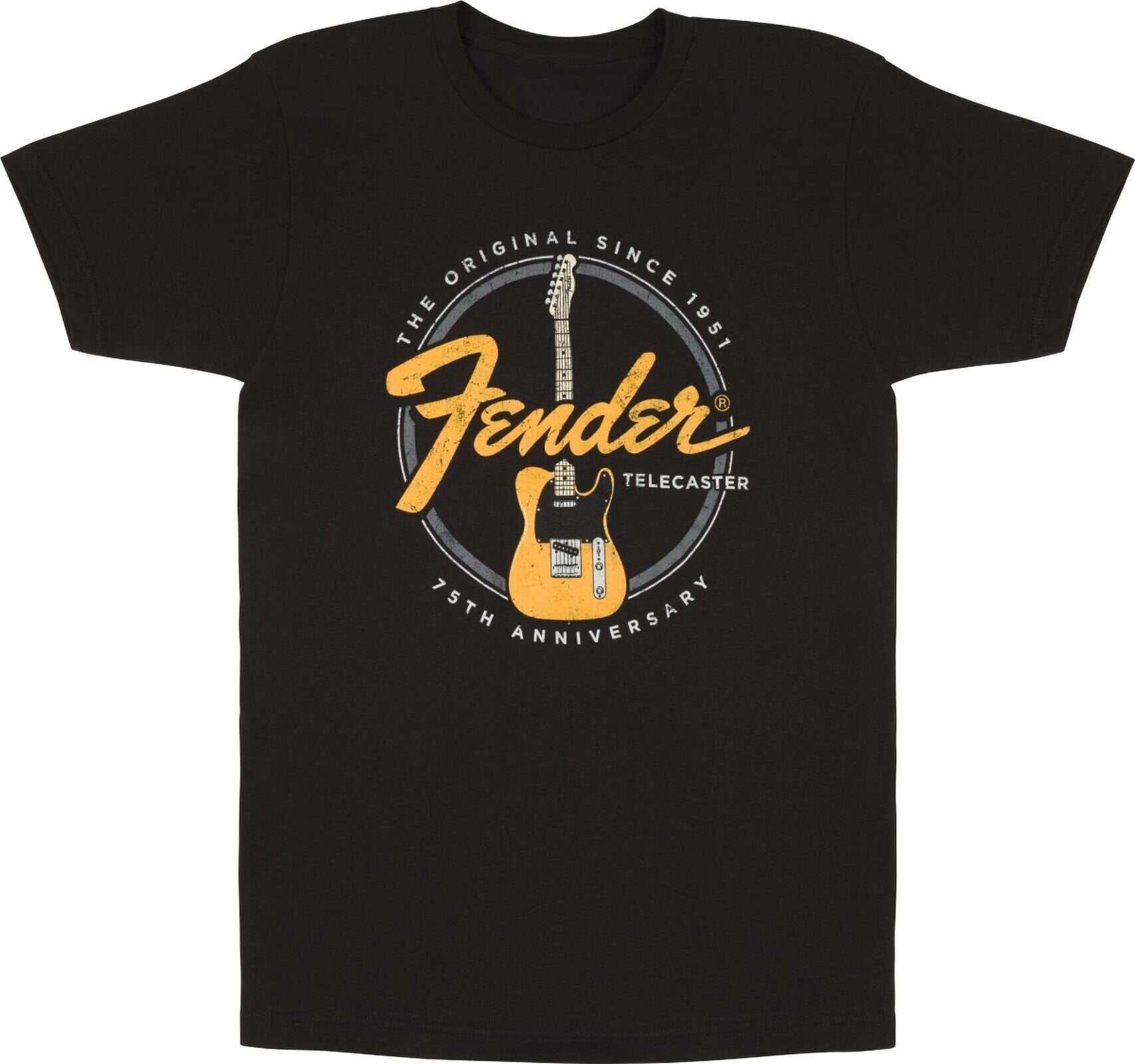 T-shirt Fender Telecaster 75th Tele Vintage Black XL T-shirt