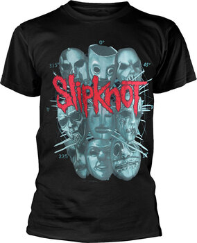 T-Shirt Slipknot Masks 2 (Back Print) Black L T-Shirt - 1