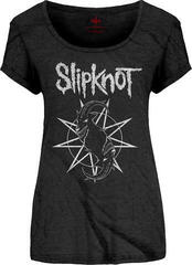 T-Shirt Slipknot Goat Star Logo (Back Print) Black 2XL Ladies T-Shirt
