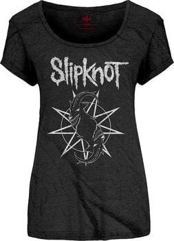 T-Shirt Slipknot Goat Star Logo (Back Print) Black 2XL Ladies T-Shirt - 1