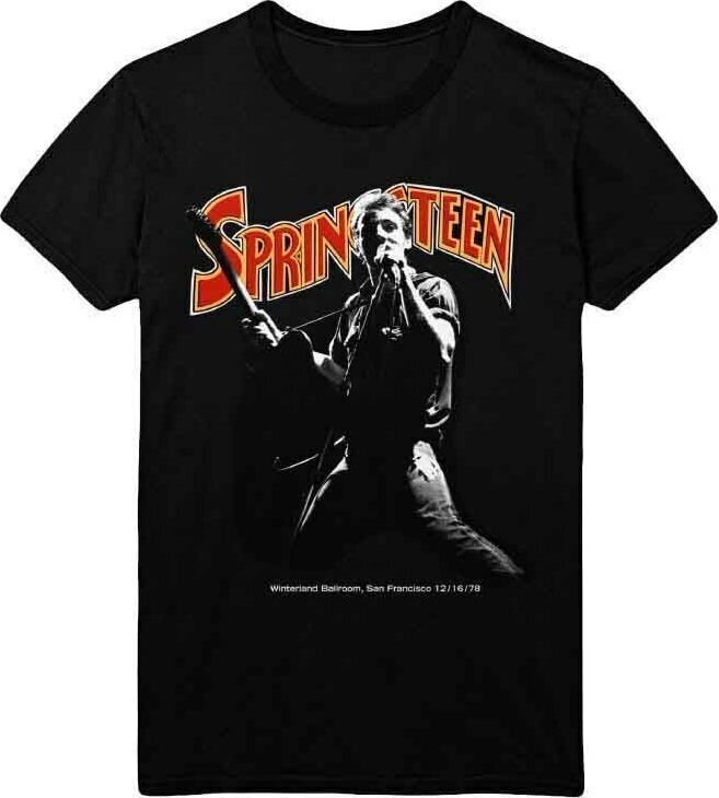 T-shirt Bruce Springsteen Winterland Ballroom Singing Black XL T-shirt