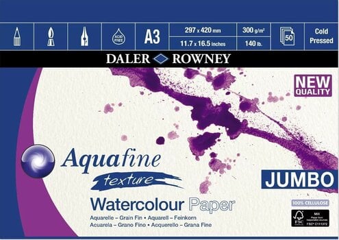 Blok za skiciranje Daler Rowney Aquafine 50 A3 300g - 1