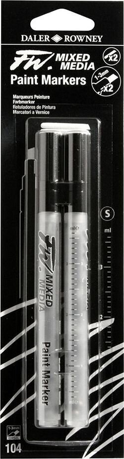 Tuschezeichner Daler Rowney FW Satz Einlagen Black 1-3 mm 2 stk