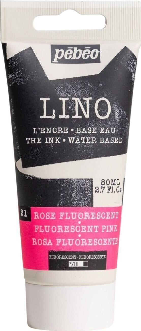 Boja za linorez Pébéo 141521 Boja za linorez Fluorescent Pink 80 ml