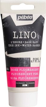 Boja za linorez Pébéo 141521 Boja za linorez Fluorescent Pink 80 ml - 1