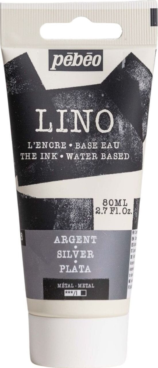 Barva za linotisk Pébéo 141518 Barva za linotisk Silver 80 ml