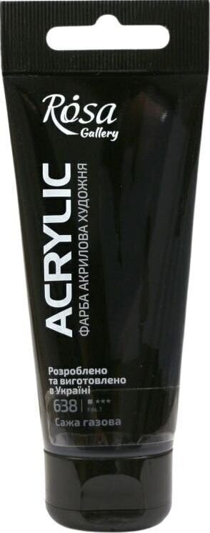 Akrilna barva Rosa Gallery Akrilna barva Lamp Black (638) 60 ml 1 kos
