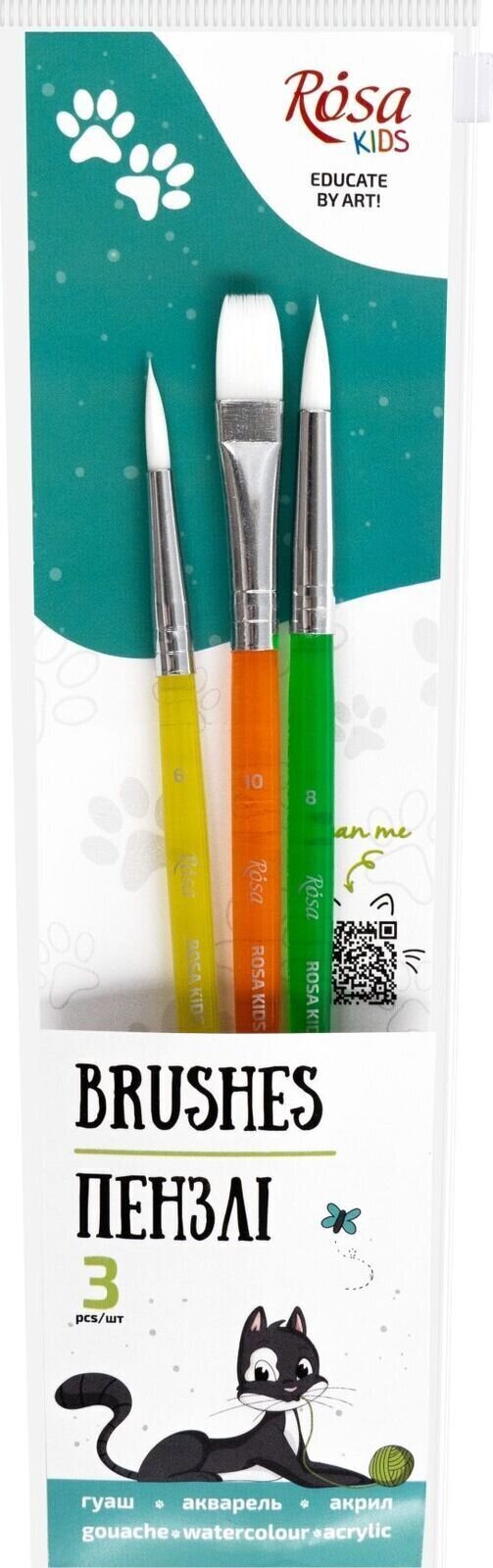 Paint Brush Rosa 184163 Set of Brushes 3 pcs