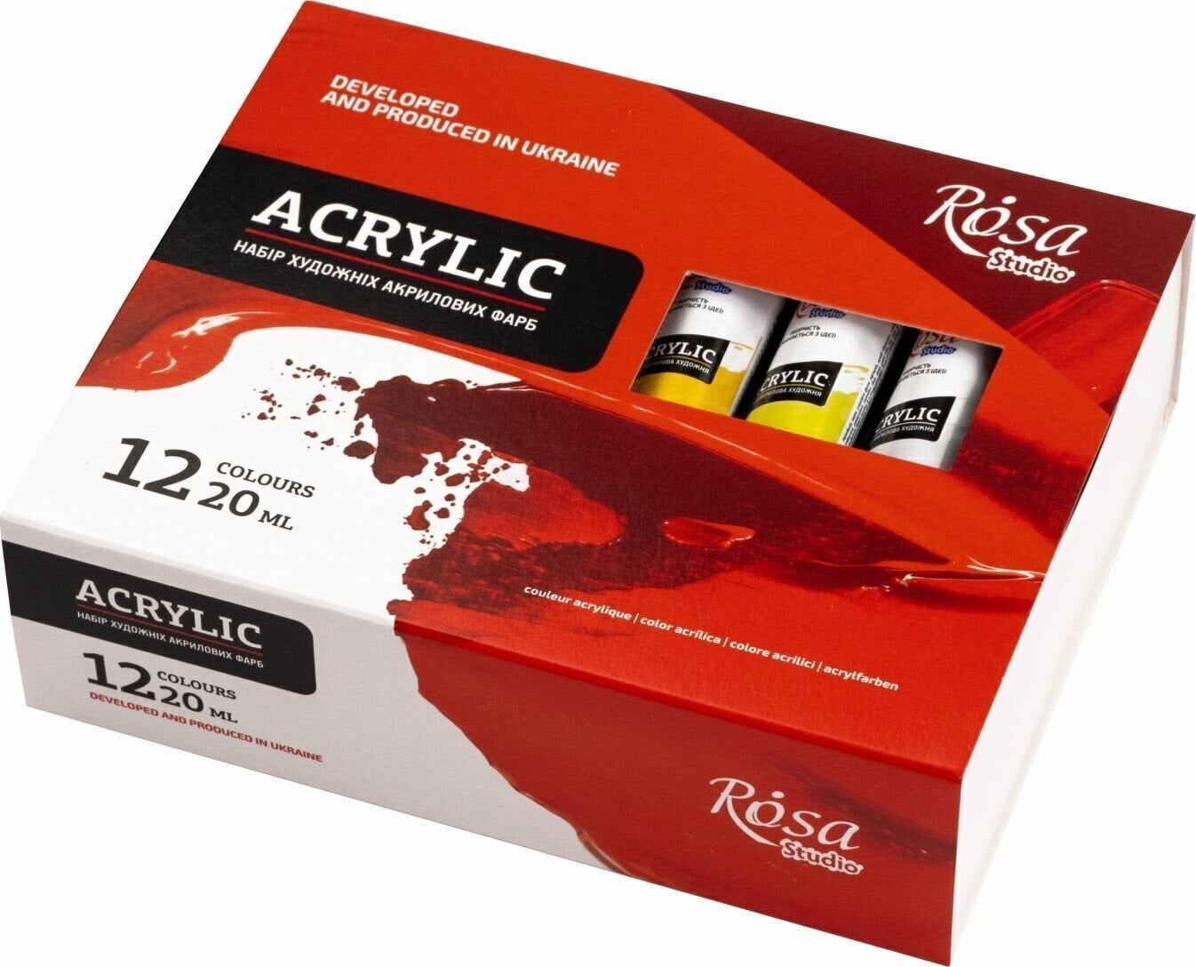Akrylová barva Rosa Studio Sada akrylových barev 12x20ml