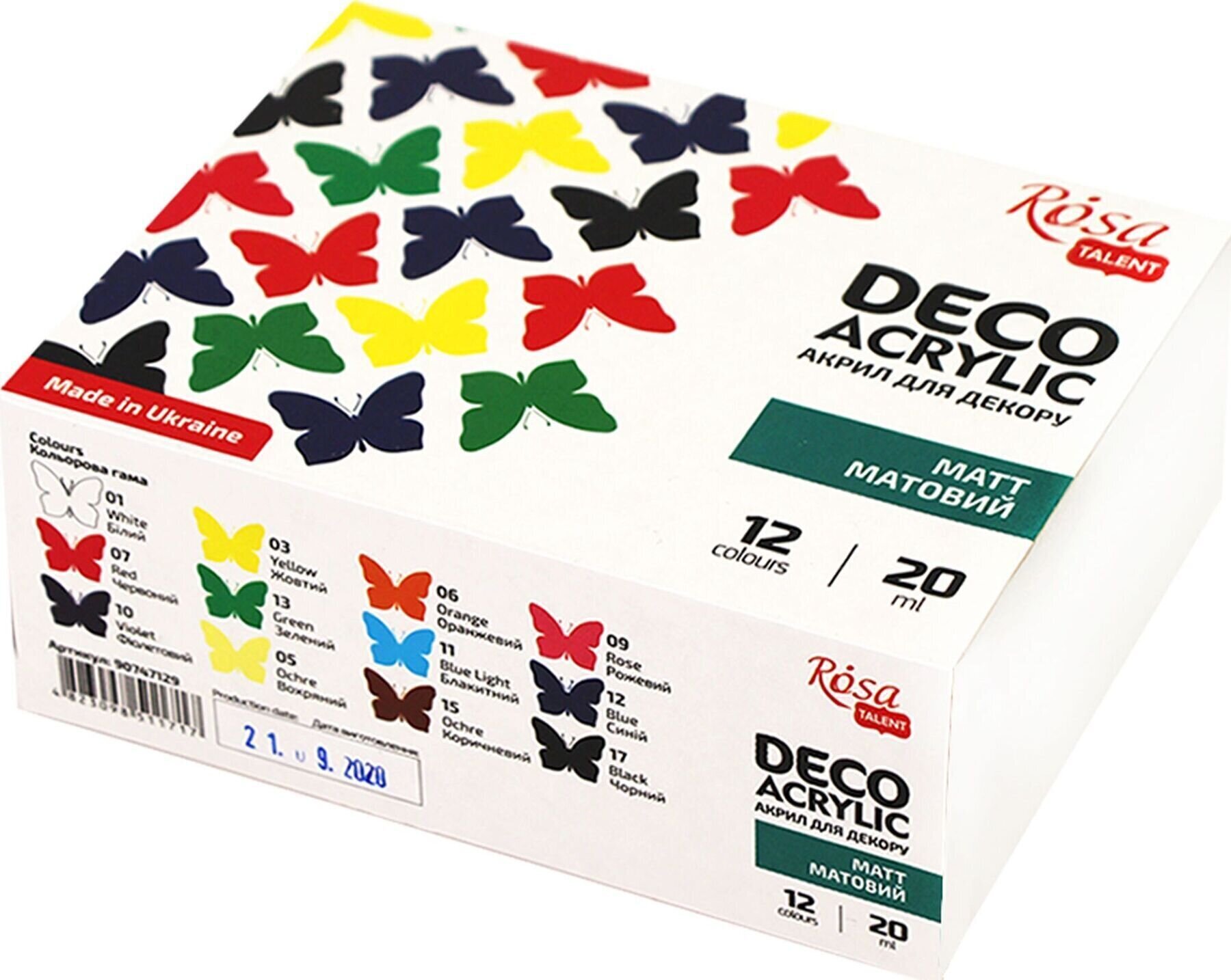 Akrilna boja Rosa Talent Set akrilnih boja 12x20ml