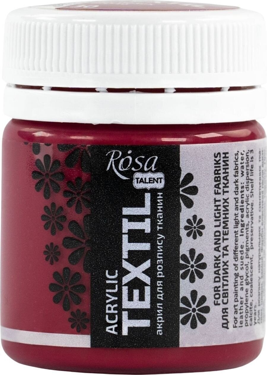 Culaore textilă Rosa Talent Vopsea de material Bordeaux (30) 20 ml 1 buc.