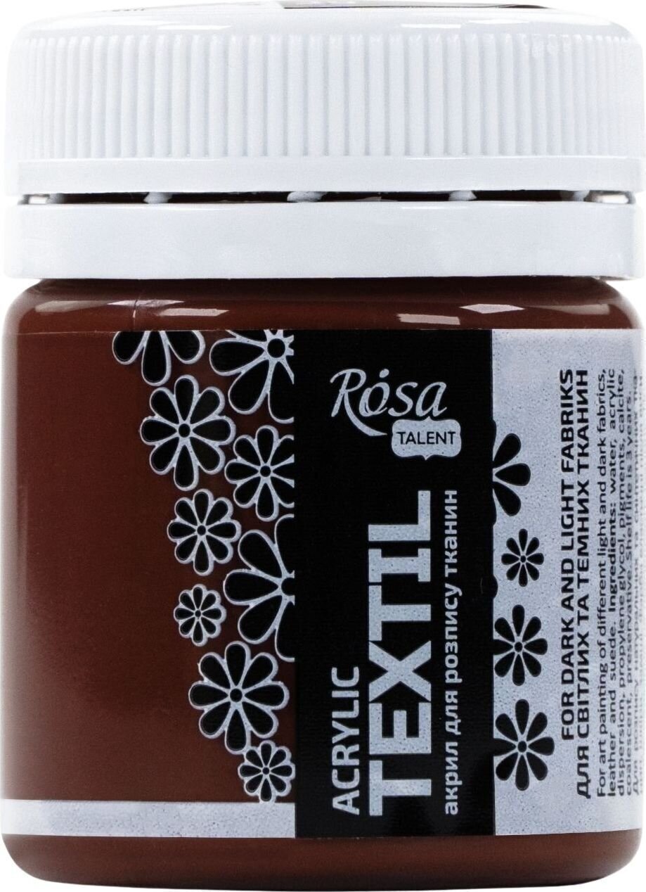 Culaore textilă Rosa Talent Vopsea de material Chocolate (39) 20 ml 1 buc.