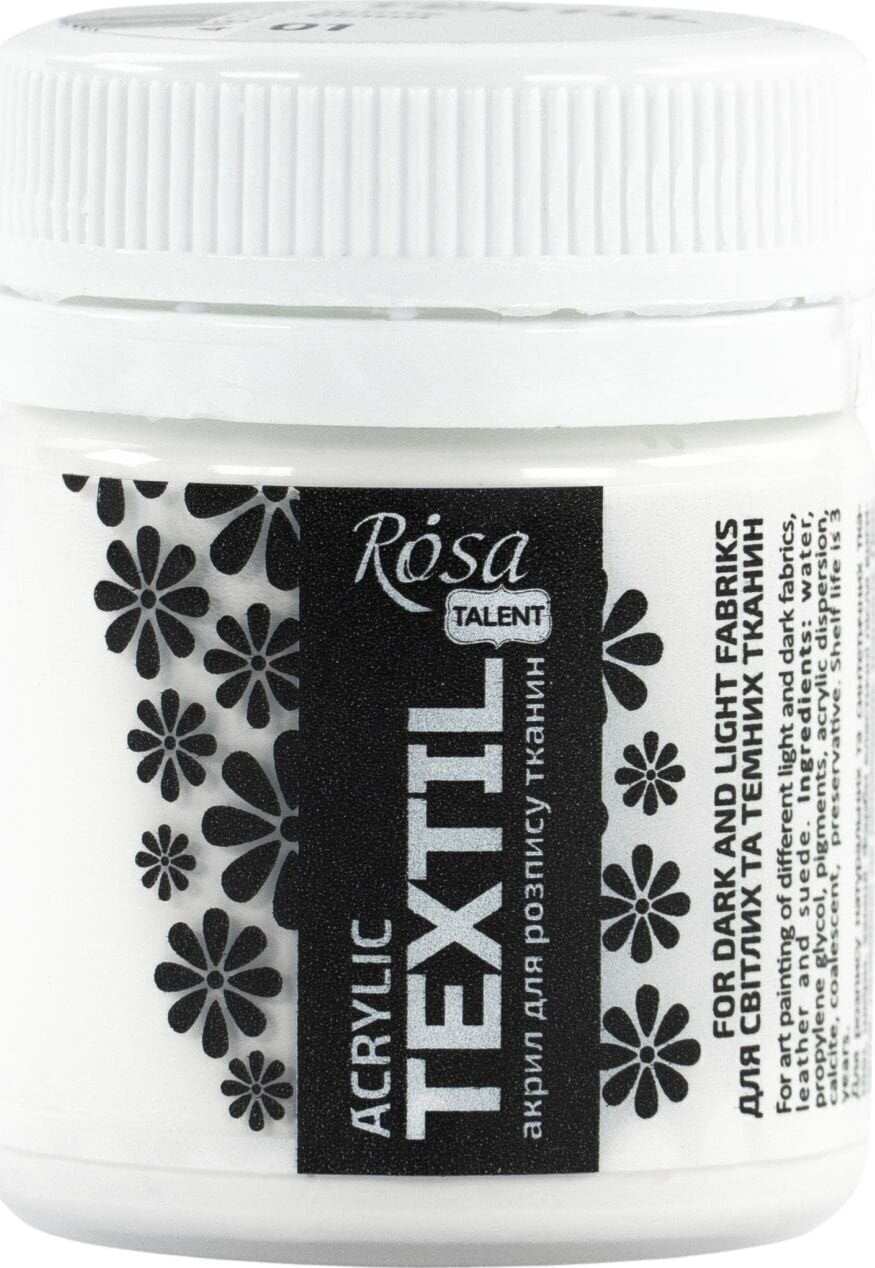 Stofmaling Rosa Talent Stofmaling White (01) 20 ml 1 Stk.