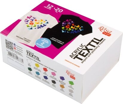 Barva za tekstil Rosa Talent Set barv za tekstil 12x20ml - 1