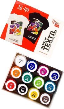 Boja za tekstil Rosa Talent Сет боја за текстил 12x20ml - 1