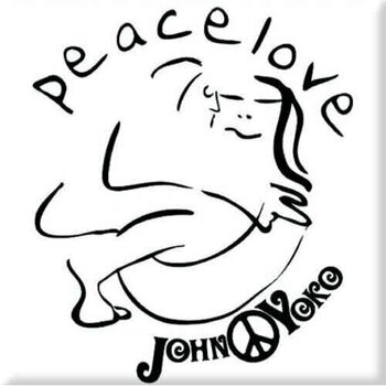 Magnet John Lennon Cuddle Black On White Magnet - 1