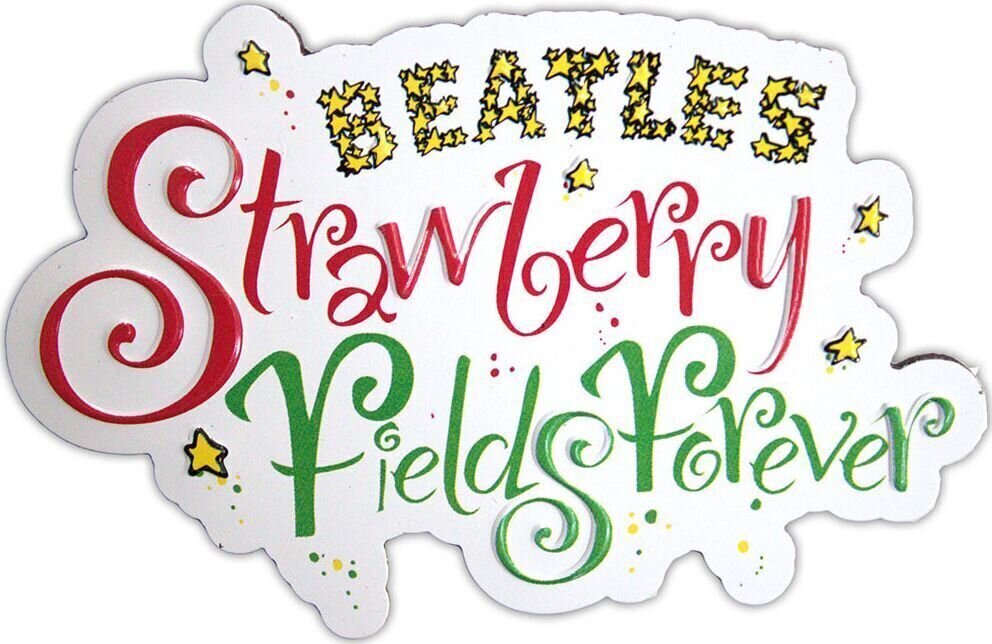 Magnet The Beatles Strawberry Fields Forever Logo Embossed Magnet