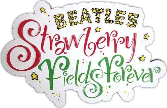 Magnet The Beatles Strawberry Fields Forever Logo Embossed Magnet - 1