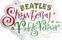 Magnet The Beatles Strawberry Fields Forever Logo Embossed Magnet