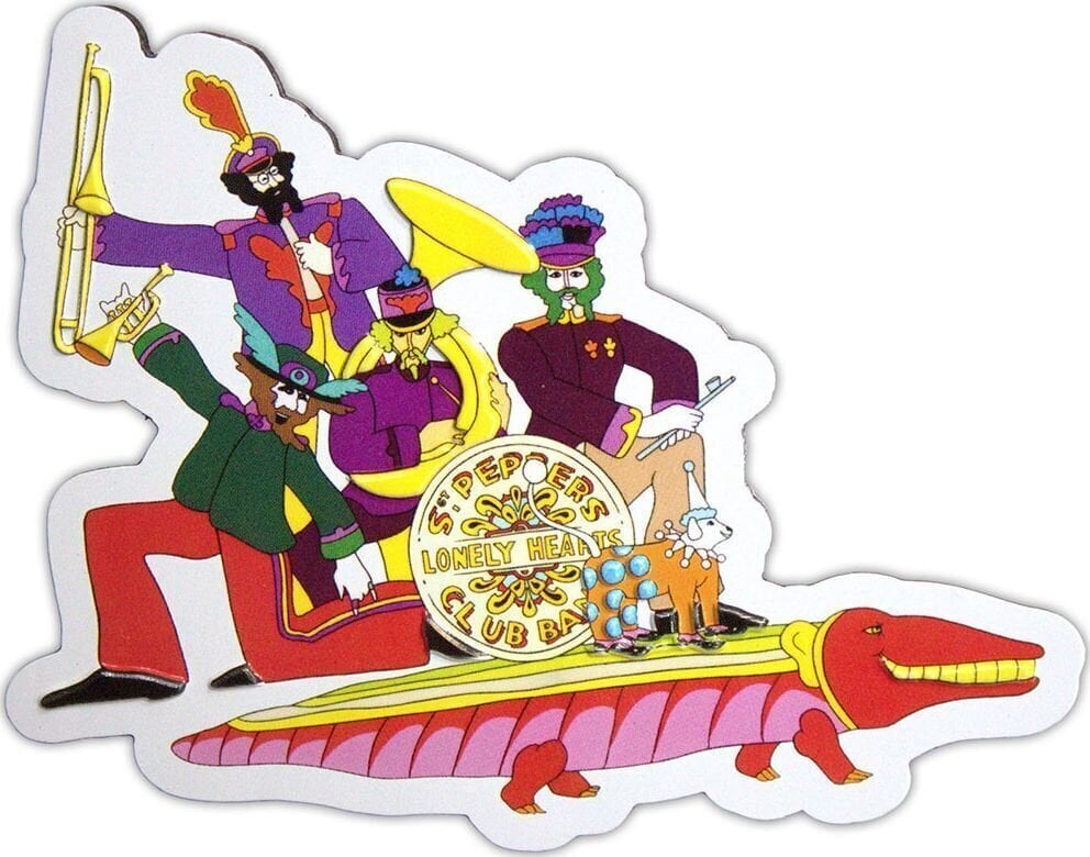 Magnet The Beatles Yellow Submarine Band On Croc Embossed Magnet