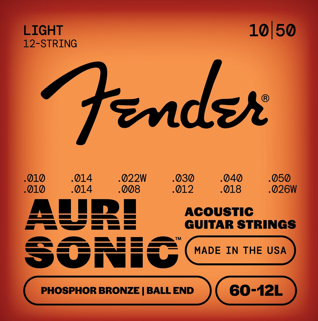 Saiten für Akustikgitarre Fender Phosphor Bronze Acoustic Guitar Strings - Light 60-12L Saiten für Akustikgitarre