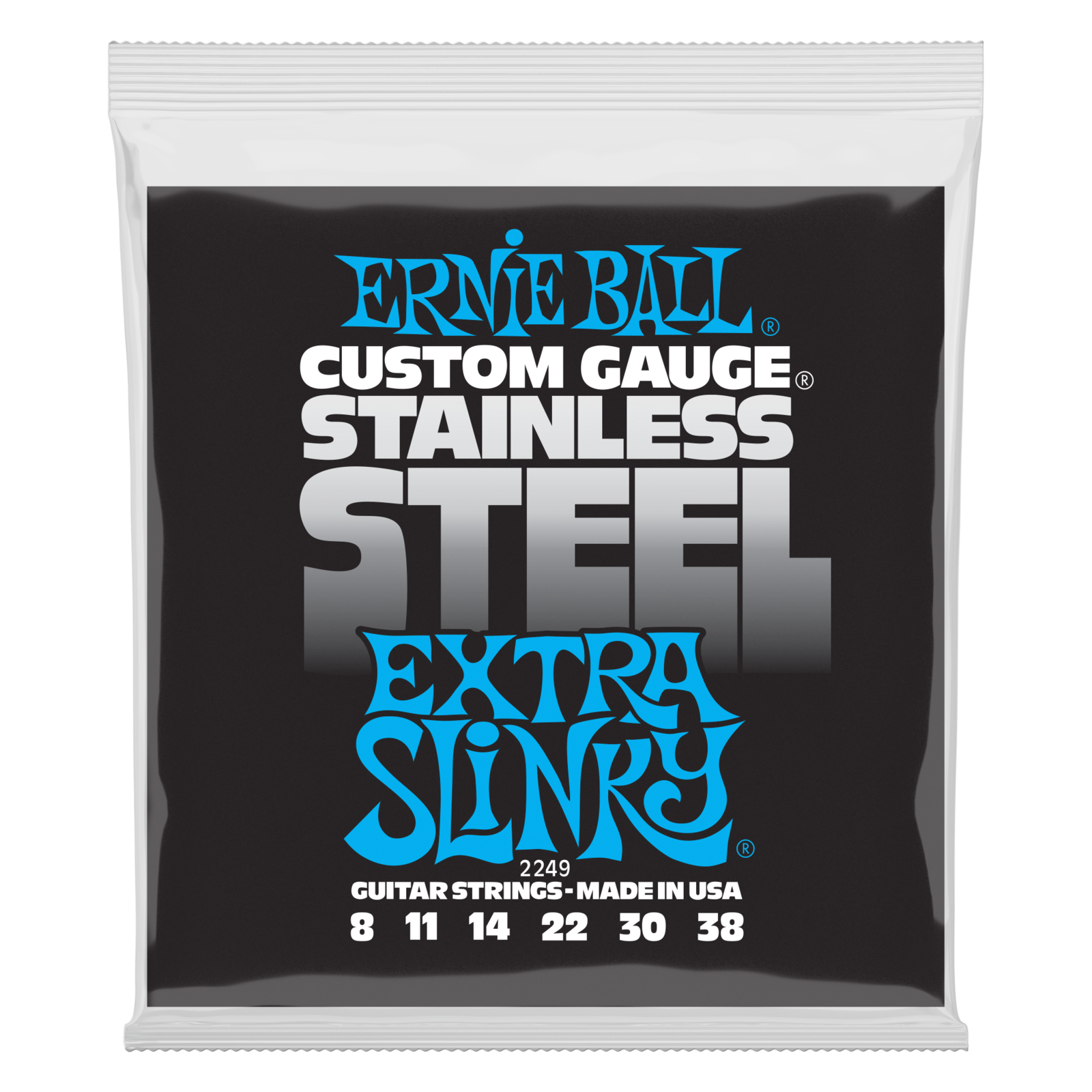 Струни за електрическа китара Ernie Ball 2249 Stainless Steel Extra Slinky