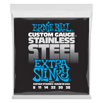 Struny do gitary elektrycznej Ernie Ball 2249 Stainless Steel Extra Slinky - 1