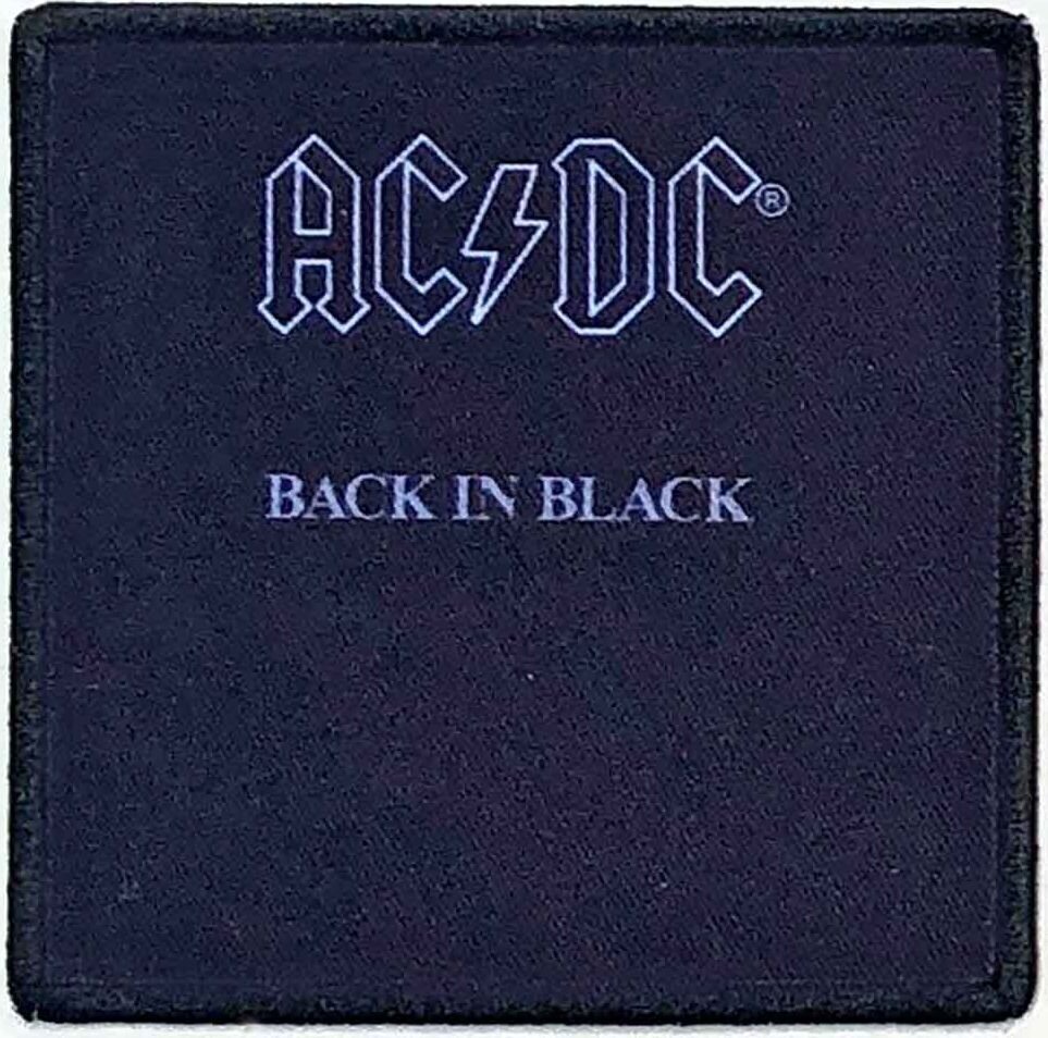 Patch / Badge AC/DC Back In Black 2 Sy-på-lapp 86 x 86 mm