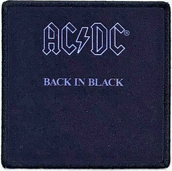 Patch / Badge AC/DC Back In Black 2 Sy-på-lapp 86 x 86 mm - 1
