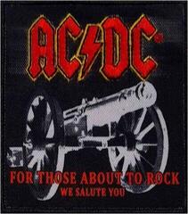 Patch / Badge AC/DC Canon Woven Logo Sy-på-lapp 80 x 90 mm