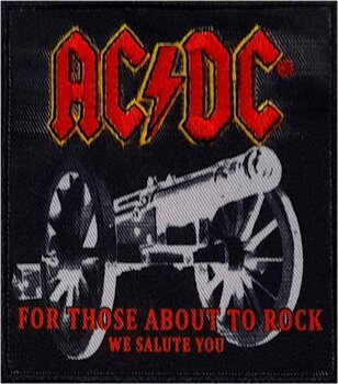 Toppa / Distintivo AC/DC Canon Woven Logo Toppa da cucire 80 x 90 mm - 1