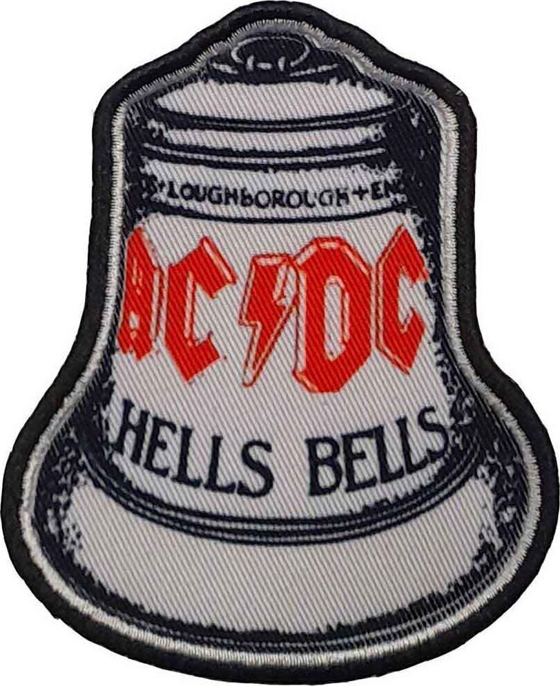 Patch / Badge AC/DC Hells Bells White Sy-på-lapp 67 x 80 mm