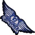 Aerosmith Wings Blue Patch de costura Blue
