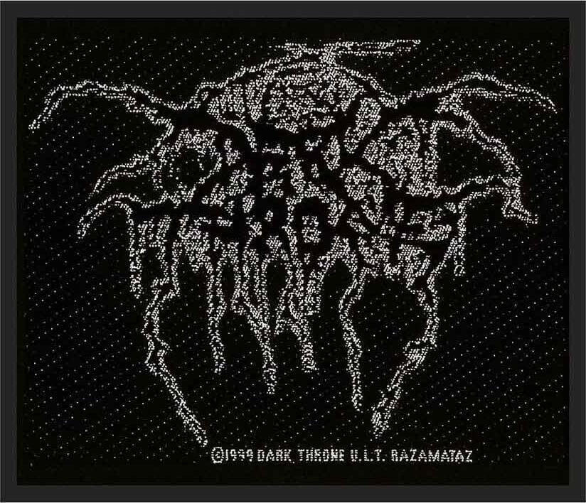 Plaaster / märk Darkthrone Lurex Logo Õmmeldav plaaster 100 x 50 mm