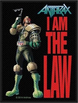 Закрпа / Значка Anthrax I Am The Law Закрпа за шивање 100 x 50 mm - 1