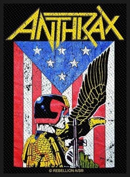 Закрпа / Значка Anthrax Judge Dredd Закрпа за шивање 100 x 50 mm - 1