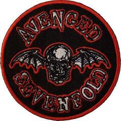 Merkelapp / merke Avenged Sevenfold Deathbat Orange Border Sew-On Patch