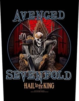 Merkelapp / merke Avenged Sevenfold Hail To The King Sew-On Patch 36 x 30 cm - 1
