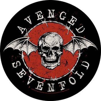 Merkelapp / merke Avenged Sevenfold Distressed Skull Sew-On Patch 29 cm - 1