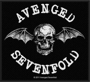 Merkelapp / merke Avenged Sevenfold Death Bat Sew-On Patch 100 x 100 mm - 1