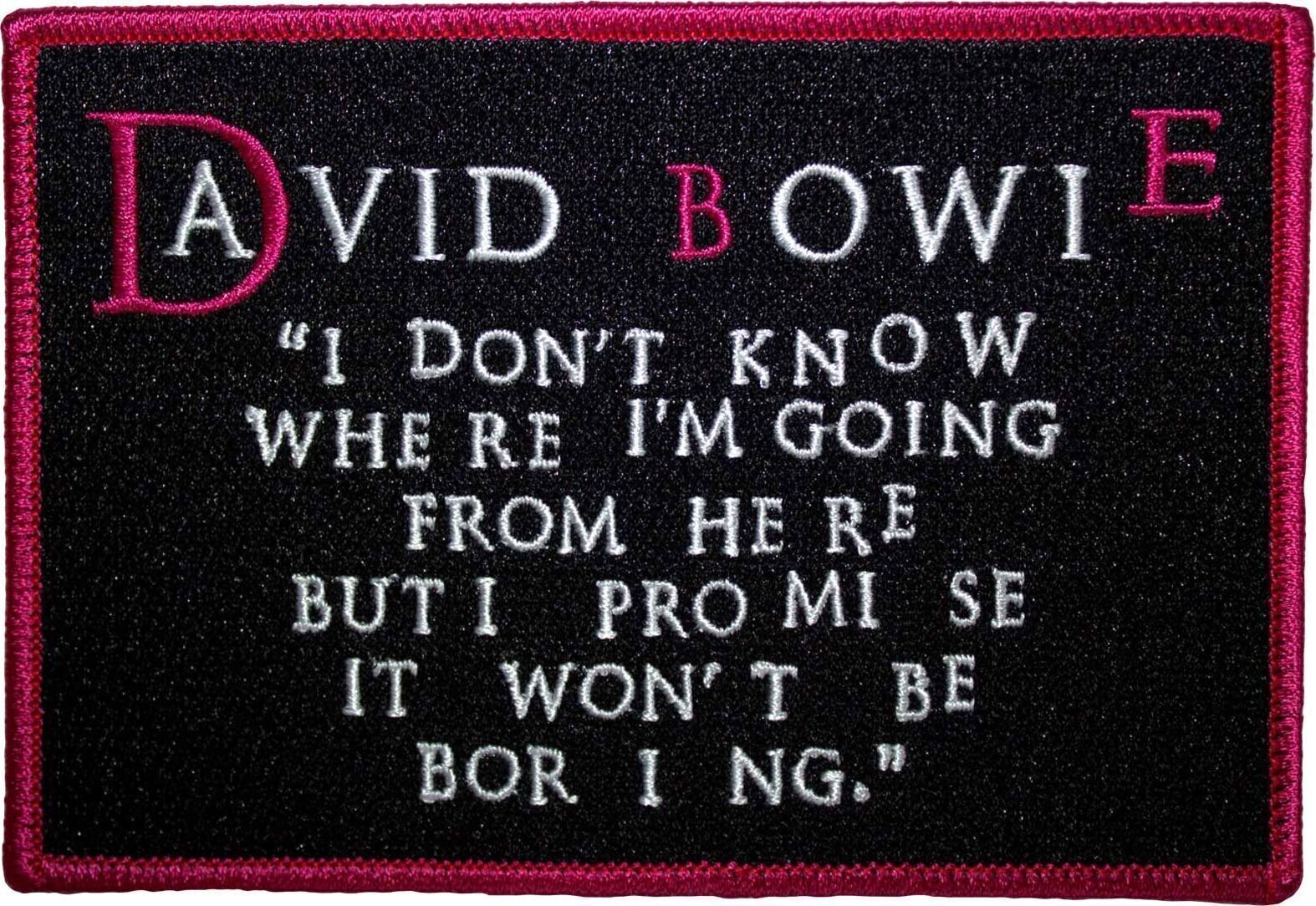 Plaaster / märk David Bowie I Dont Know Where I'm Going Õmmeldav plaaster