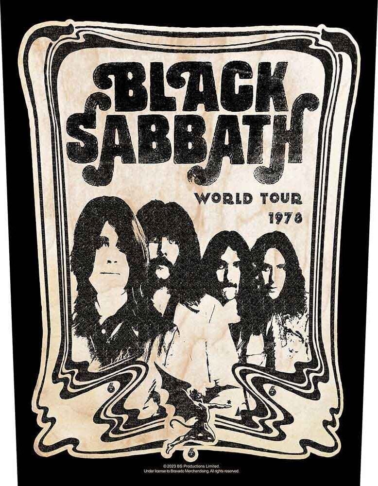 Patch / Badge Black Sabbath World Tour 1978 Sy-på patch 36 x 30 cm
