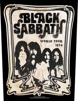 Patch / Badge Black Sabbath World Tour 1978 Sy-på patch 36 x 30 cm - 1