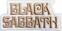 Patch / Badge Black Sabbath Text Logo Sy-på patch 9,5 x 4,5 cm