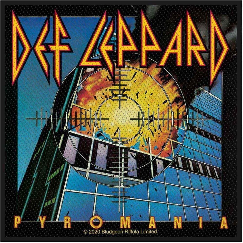 Aufnäher / Abzeichen Def Leppard Pyromania Aufnäher zum Aufnähen 100 x 100 mm