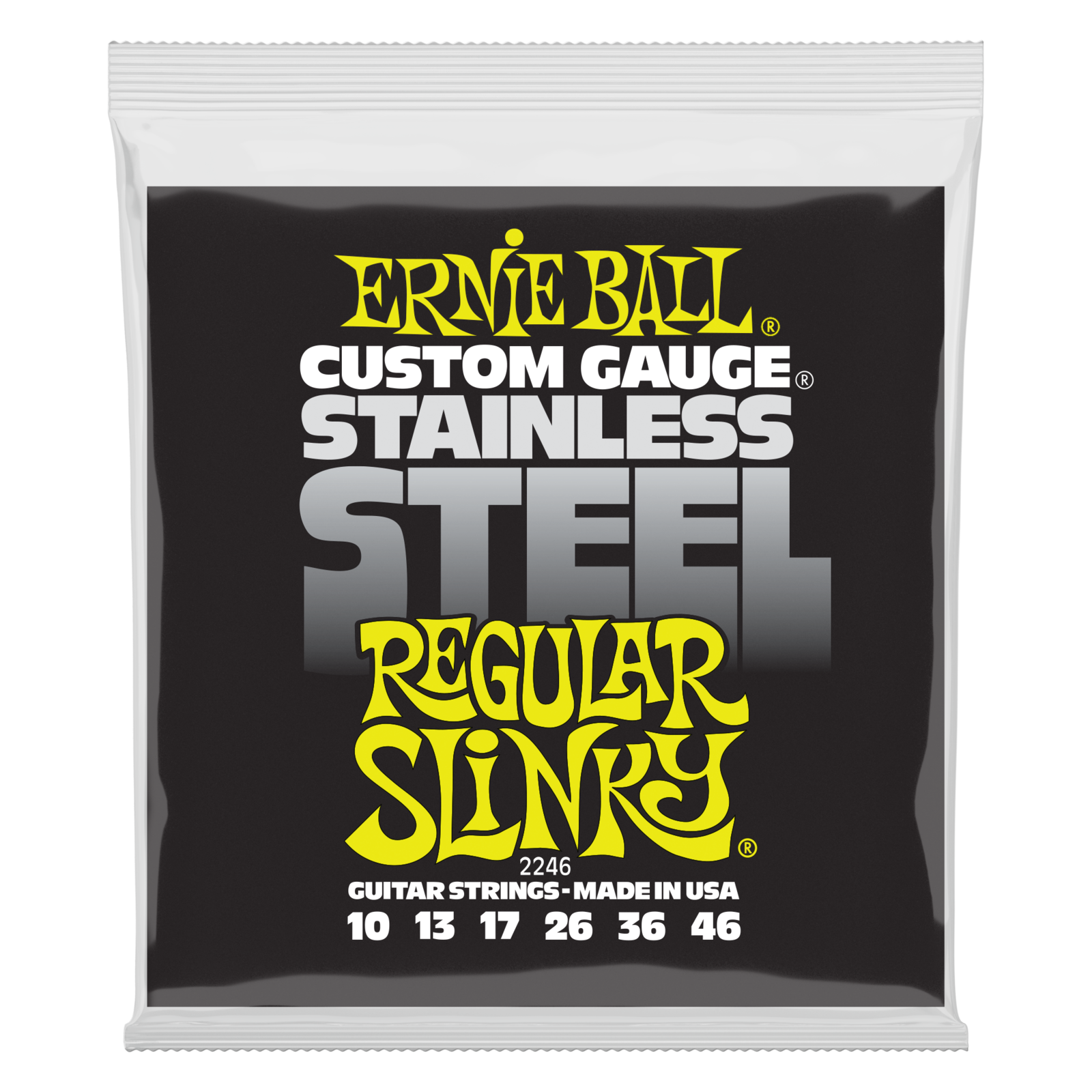 Cordes pour guitares électriques Ernie Ball 2246 Stainless Steel Regular Slinky