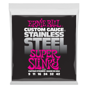Struny pro elektrickou kytaru Ernie Ball 2248 Stainless Steel Super Slinky - 1